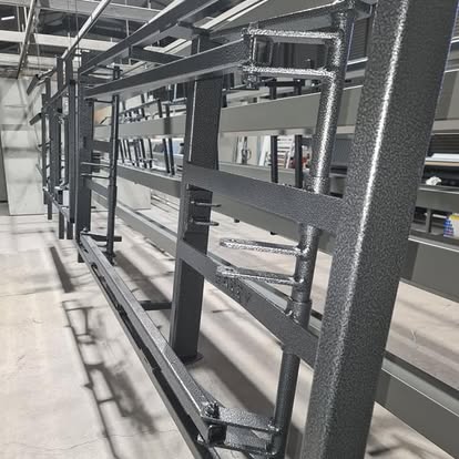 Large fabrication wet coated where powder was not the right fit