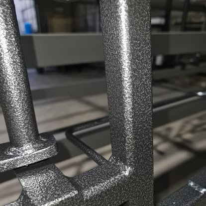 Commercial joinery component finished in colour matched wet coating