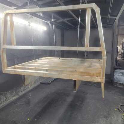 Refurbished outdoor chair frames freshly powder coated